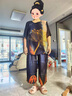 俞兆林（YUZHAOLIN）夏裝套裝女休閑加大碼奶奶裝短袖中老年人衣服老人太太兩件套 綠色(套裝) 3XL (建議125-140斤) 曬單實拍圖