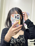 圣圖朗新款可愛小怪獸蘋果16promax手機殼iphone14高級感15pro掛繩12可愛女13卡通植絨硅膠8plus情侶全包 可愛五只怪獸撞色液態(tài)硅膠-【古董白】+手掛繩 iPhone 14 Pro 曬單實拍圖