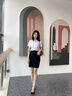 匆蒙夏季襯衫女竹纖維微彈白色襯衫簡約百搭商務打底內(nèi)搭女暗扣修身 曬單實拍圖