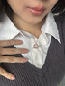 BOEAY小王子玫瑰純銀項鏈月光石吊墜女生日七夕情人節禮物送女朋友老婆 【免費刻字】小王子與玫瑰-玫瑰金 曬單實(shí)拍圖