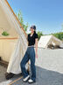Calvin Klein Jeans【復(fù)刻90系列】25早春新款女士ck經(jīng)典直筒牛仔褲J225110 1BJ-牛仔深藍(lán) 27 曬單實(shí)拍圖