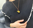 含春花足金包銀實(shí)心葫蘆吊墜女2025新款福字吊墜福祿編繩生日禮物送女友 葫蘆吊墜+圓珠【黑繩】 約15克 曬單實(shí)拍圖