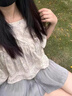 樂雅秀防走光半身裙女2025夏季小個子高腰包臀紗半裙褲顯瘦a字裙短裙子 灰色 M 95-105斤 曬單實拍圖