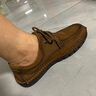 西域駱駝（VANCAMEL）真皮頭層牛皮男鞋四季軟底舒適手工縫線中老年爸爸鞋戶外休閑皮鞋 棕色【系帶】 40 曬單實拍圖