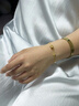 六桂福珠寶 LIU GUI FU JEWELRY黃金手鏈女足金999純金素金小蠻腰手串首飾生日禮物送女友送老婆 金重約3g 曬單實拍圖
