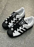 阿迪達(dá)斯 （adidas）三葉草男鞋女鞋 2025秋季新款低幫休閑鞋經(jīng)典貝殼頭百搭滑板鞋 漢玉白/棕/學(xué)院銀灰 36 曬單實(shí)拍圖