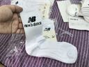 NEW BALANCE NB 男款女款休閑透氣百搭白色高筒組合裝logo襪LASM2904 白色2雙 L(男款26-28cm) 曬單實(shí)拍圖