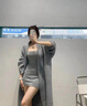 甜菲鹿yu衣舍灰色吊帶裙女夏黑色緊身包臀白色針織春秋冬內(nèi)搭背心連衣裙 灰色 M 建議95-115斤 曬單實拍圖