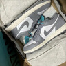 CLENIKEEDAIR NIKE.【官網(wǎng)】AJ.1 LOW黑白影子灰午夜藍(lán)耐磨男女運(yùn) 純?cè)瑼J1low-灰白NIKE 39 曬單實(shí)拍圖