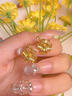 中國黃金（CHINA GOLD）黃金耳釘女款立體足金玫瑰花耳墜耳鉤情人節(jié)日生日禮物送女友愛人 玫瑰花耳鉤【贈(zèng)S925銀耳鉤】約0.6g 曬單實(shí)拍圖