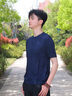 金利來(lái)【涼感/彈力】春夏新款短袖T恤男提花環(huán)保時(shí)尚圓領(lǐng)針織衫上衣 寶藍-85 XL 180/96A 推薦140-150斤 曬單實(shí)拍圖