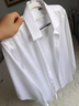杉杉【可機洗羊毛】免燙襯衫男長(cháng)袖休閑商務(wù)高端易打理襯衣 白色 40 曬單實(shí)拍圖