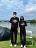 AEMAPE兩件裝disoo情侶裝夏季短袖女純棉新款上衣服ins潮流顯瘦寬松t恤 小眾情侶裝兩件裝女白男黑純 均碼 女L男XL 曬單實(shí)拍圖