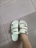 夏季厚底增高涼鞋女外穿高級感軟底踩屎感高顏值防滑潮流平底涼拖 306米白色女拖 40-41 適合39-40腳 曬單實(shí)拍圖