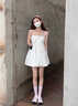 萬(wàn)欣兒2026新款法式氣質(zhì)收腰白色花苞連衣裙子女夏小個(gè)子清純初戀吊帶裙 【白色】 M 45/55kg 曬單實(shí)拍圖