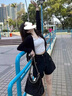緋垚短褲女高腰牛仔卷邊短褲黑色夏季外穿辣妹寬松顯瘦直筒闊腿熱褲子 【黑色】 M 曬單實(shí)拍圖