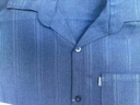 燁白老年人衣服爺爺款80歲夏季棉麻套裝爸爸裝夏裝60-70-80歲老人寬松 棉麻藍色+深藍褲子 165/39【建議88-110斤】 曬單實(shí)拍圖
