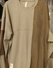 后探美式拼色潮流圓領(lǐng)衛(wèi)衣男寬松秋冬季無(wú)帽長(zhǎng)袖男生潮牌休閑套頭衫潮 米杏色 XL（140-160斤） 曬單實(shí)拍圖