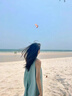 蠻丂法式吊帶連衣裙女2025夏季新款純色無袖背心長裙海邊度假掛脖沙灘 綠色L（100-115） 曬單實(shí)拍圖