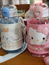Hello Kitty凱蒂貓兒童卡通吸管杯幼兒園水杯帶大容量夏女孩庫若米tritan學(xué)生 吸管杯】720ML粉色凱蒂貓 曬單實(shí)拍圖