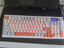 銀雕（YINDIAO）Y95PRO 98配列三模無(wú)線(xiàn)藍牙客制化機械鍵盤(pán)  辦公電競游戲 全鍵熱插拔gasket結構  青檸橙 木葉軸 曬單實(shí)拍圖