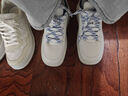 博柏利（BURBERRY）新品 男士/女士牛皮革系帶厚底板鞋運(yùn)動(dòng)休閑鞋單鞋情侶款 8095424 白色 40 曬單實(shí)拍圖
