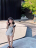 G.DUCKKIDS小黃鴨童裝女童泳衣夏季兒童泳裝女孩子一體裙式海邊沙灘服溫泉服 白色吊帶 90 尺碼建議1~2歲cm 曬單實(shí)拍圖