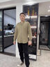 NOSSKISS男裝品牌長袖襯衫男春秋立領(lǐng)中國風(fēng)盤扣無痕無縫休閑襯衣 黑色 L 175 曬單實(shí)拍圖