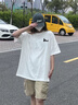 美式純色夏季短袖男t恤女簡(jiǎn)約寬松百搭ins潮流情侶裝打底上衣 白色 【港元素T445】 XL 【建議125-145斤】 曬單實(shí)拍圖