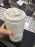 USER JOY新款小狗保溫杯子高顏值316不銹鋼吸管杯夏季保冷冰霸杯可愛學(xué)生 白色小饞嘴雙飲保溫杯500ML 單杯+送隔熱杯套 曬單實(shí)拍圖