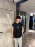 卡賓（CABBEEN）【洗水潑墨】男裝 美式街頭背心厚板網(wǎng)眼logo印花無袖上衣 煤黑色01 L /175/50 曬單實拍圖