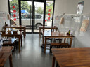 實木餐桌椅組合面館小吃燒烤火鍋店商用碳化飯店桌椅餐廳快餐桌椅 長140寬70高73 一桌兩凳 曬單實拍圖