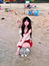 藍汐格2025新款泳衣女比基尼性感外穿時尚連體泡溫泉玩水上樂園沙灘保守 紅色格子分體【80-120斤】 曬單實拍圖