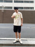 卡賓（CABBEEN）【索羅娜涼感】短袖男士T恤新型牙刷印漸變含笑花夏季短袖T恤男 淡黃色33（寬松版型） L /175/50 曬單實拍圖