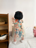 龍喜年一周歲女寶禮服中式國風旗袍生日百天抓周宴嬰幼女童裙子公主夏 淺綠色 神龍見首淺綠 80 曬單實拍圖