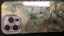 索利奧適用蘋果16Promax手機(jī)殼自帶鏡頭膜iPhone15Pro羽砂防摔硅膠保護(hù)套網(wǎng)紅高端女生款簡(jiǎn)約軟外殼 【綠墨竹蝴蝶】銀色羽紗鏡頭膜+珍珠手鏈 蘋果16Promax 曬單實(shí)拍圖