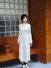 棉致針織長(cháng)袖連衣裙女2025春新款氣質(zhì)溫柔風(fēng)過(guò)膝修身設計感毛衣中長(cháng)裙 米白色裙子 M 【建議100斤以?xún)取?曬單實(shí)拍圖