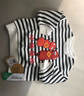 巴厘小豬小童衛(wèi)衣男寶寶一體絨秋冬季女童加絨新年服兒童秋裝 深灰白條 90 cm 曬單實(shí)拍圖