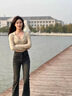 紅蜻蜓2025春秋新款Polo領(lǐng)長袖T恤女針織衫女秋裝毛衣薄打底衫上衣小衫 燕麥杏 均碼 【建議80-130斤】 曬單實拍圖