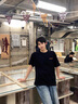 歌樸偉美式正肩純棉重磅短袖t恤男夏季寬松潮流五分半袖高街打底體恤衫 TAT黑色 (220克純棉) XL 建議120-140斤 曬單實(shí)拍圖