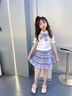 G.duck女童jk制服套裝連衣裙2025新款夏裝洋氣時(shí)髦兒童小學(xué)生學(xué)院風(fēng)裙子 獨角獸套裝 【上衣+領(lǐng)結+裙子】 120 cm 曬單實(shí)拍圖