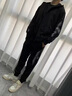 啄木鳥【三件套】運(yùn)動(dòng)套裝男秋冬季新款大碼衛(wèi)衣男連帽外套長(zhǎng)褲休閑男裝 黑灰三件套【常規(guī)款】 XL （建議105-120斤） 曬單實(shí)拍圖