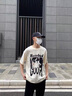 古由卡（GUUKA）潮牌情侶裝短袖t恤男士2025夏季半截袖嘻哈二次元?jiǎng)勇宸中鋵捤?白色 F7435 M 曬單實(shí)拍圖
