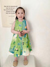 G.DUCKKIDS小黃鴨女童連衣裙夏季新款兒童公主裙田園風(fēng)中小童女寶寶背心裙子 綠色 90 尺碼1~2歲【 80-90cm】cm 曬單實(shí)拍圖