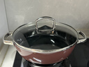 WMF德國進口奈彩米燉鍋家用煮湯鍋煲湯鍋燉鍋廚房家用電磁爐燃?xì)馔ㄓ?多用煎炒鍋（薔薇粉） 28cm 曬單實拍圖