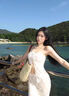 小野七天泳衣女比基尼泰國小眾蕾絲抹胸分體度假性感顯瘦長(cháng)裙泡溫泉套裝 乳白色 M 上衣無(wú)胸墊  介意勿拍 曬單實(shí)拍圖