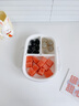 sungsa小學(xué)生飯盒水果盒冰箱收納盒食品級微波爐加熱飯盒便當(dāng)盒野餐盒 分格水果便當(dāng)盒 490ml 曬單實拍圖