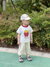 幼歌（YOUGE）嬰幼兒夏季可愛(ài)卡通字母印花舒適百搭活力撞色插肩袖T恤 白色 （66-90肩開(kāi)扣） 90 cm 曬單實(shí)拍圖