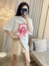 雅鹿安全褲女防走光夏季薄款可外穿不卷邊寬松大碼打底褲蕾絲居家短褲 香檳 1條 L （建議110-140斤） 曬單實(shí)拍圖