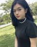甜菲鹿赫本風黑色連衣裙子女夏2025新款小個子法式氣質(zhì)收腰a字蓬蓬短裙 【黑色】 M 45/55kg 曬單實拍圖